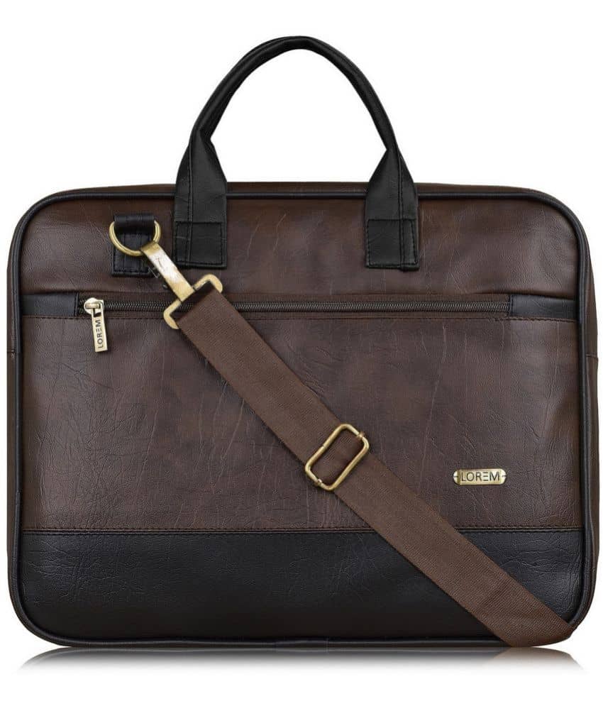 Lorem - Brown Colorblocked Messenger Bag - Handbags | Buy online on ZillyBuy