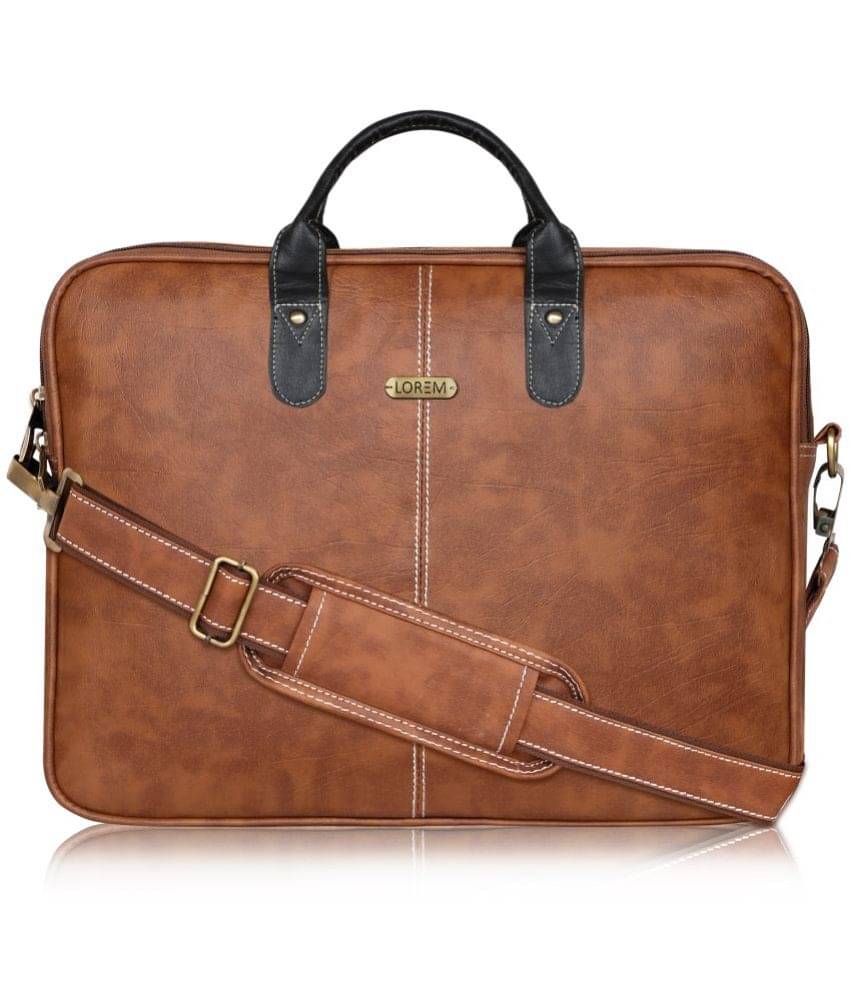     			Lorem - Brown Textured Messenger Bag