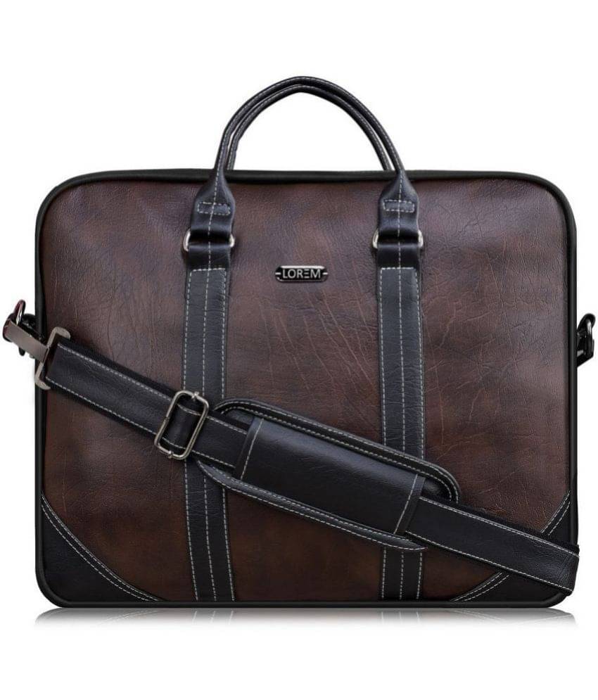     			Lorem - Brown Textured Messenger Bag