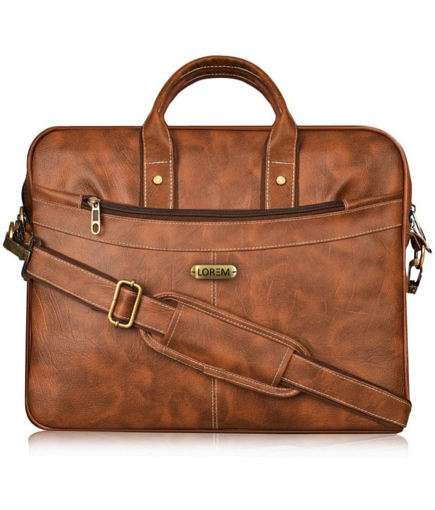     			Lorem - Brown Textured Messenger Bag