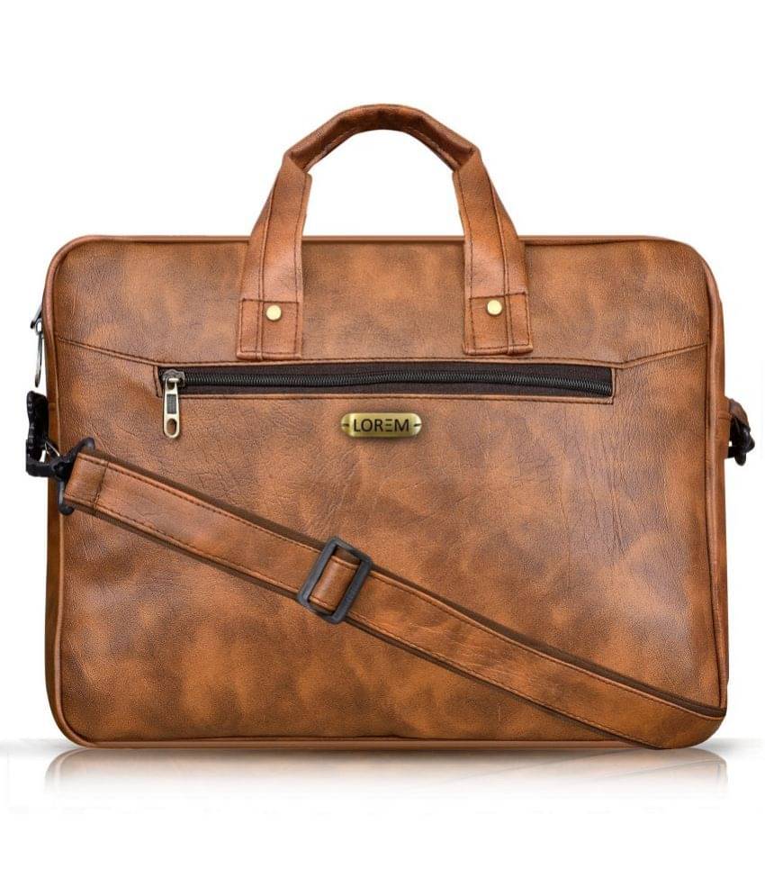     			Lorem - Brown Textured Messenger Bag