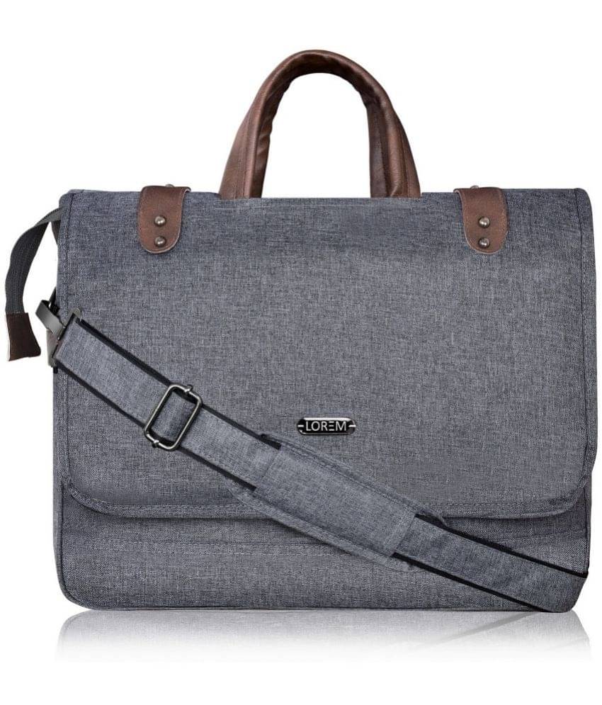     			Lorem - Grey Textured Messenger Bag