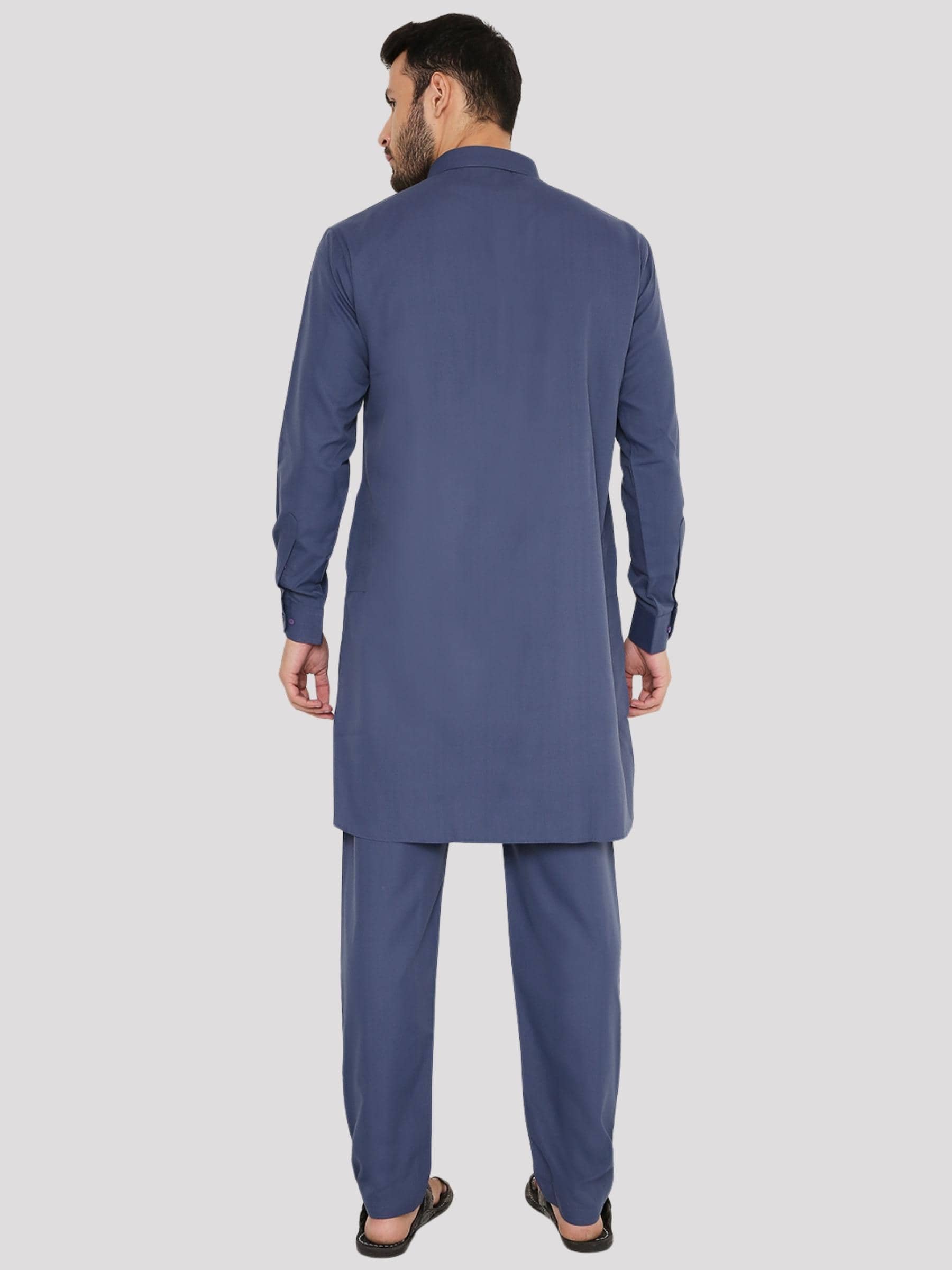 Maharaja - Blue Blended Fabric Regular Fit Men's Pathani Suit ( Pack of 1 ) - Kurtas & Kurta Sets | Buy online on ZillyBuy