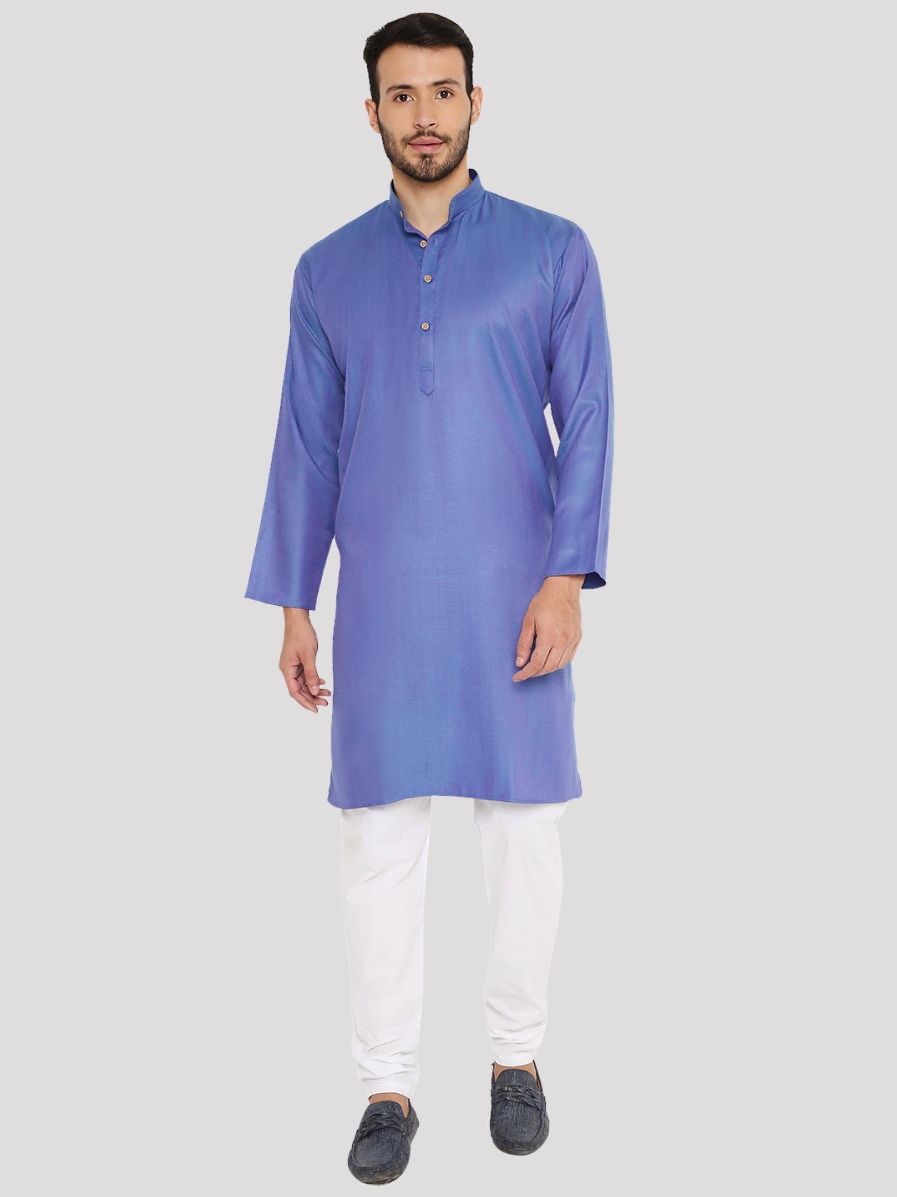 Maharaja - Blue Linen Regular Fit Men's Kurta Pyjama Set ( Pack of 1 )     			Maharaja - Blue Linen Regular Fit Men's Kurta Pyjama Set ( Pack of 1 )