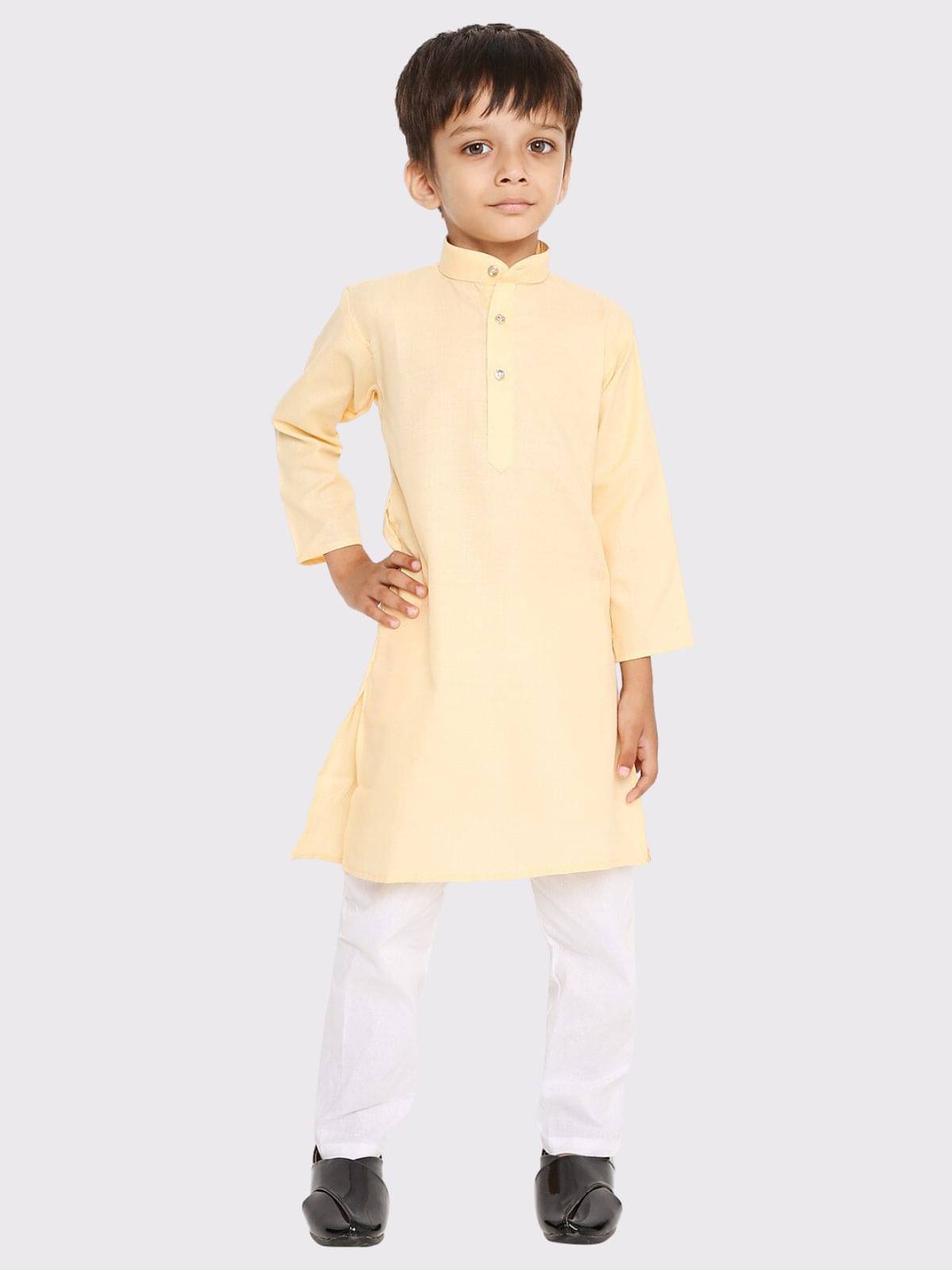 Maharaja Pack of 1 Boys Cotton Blend ( Light Yellow ) Maharaja Pack of 1 Boys Cotton Blend ( Light Yellow )