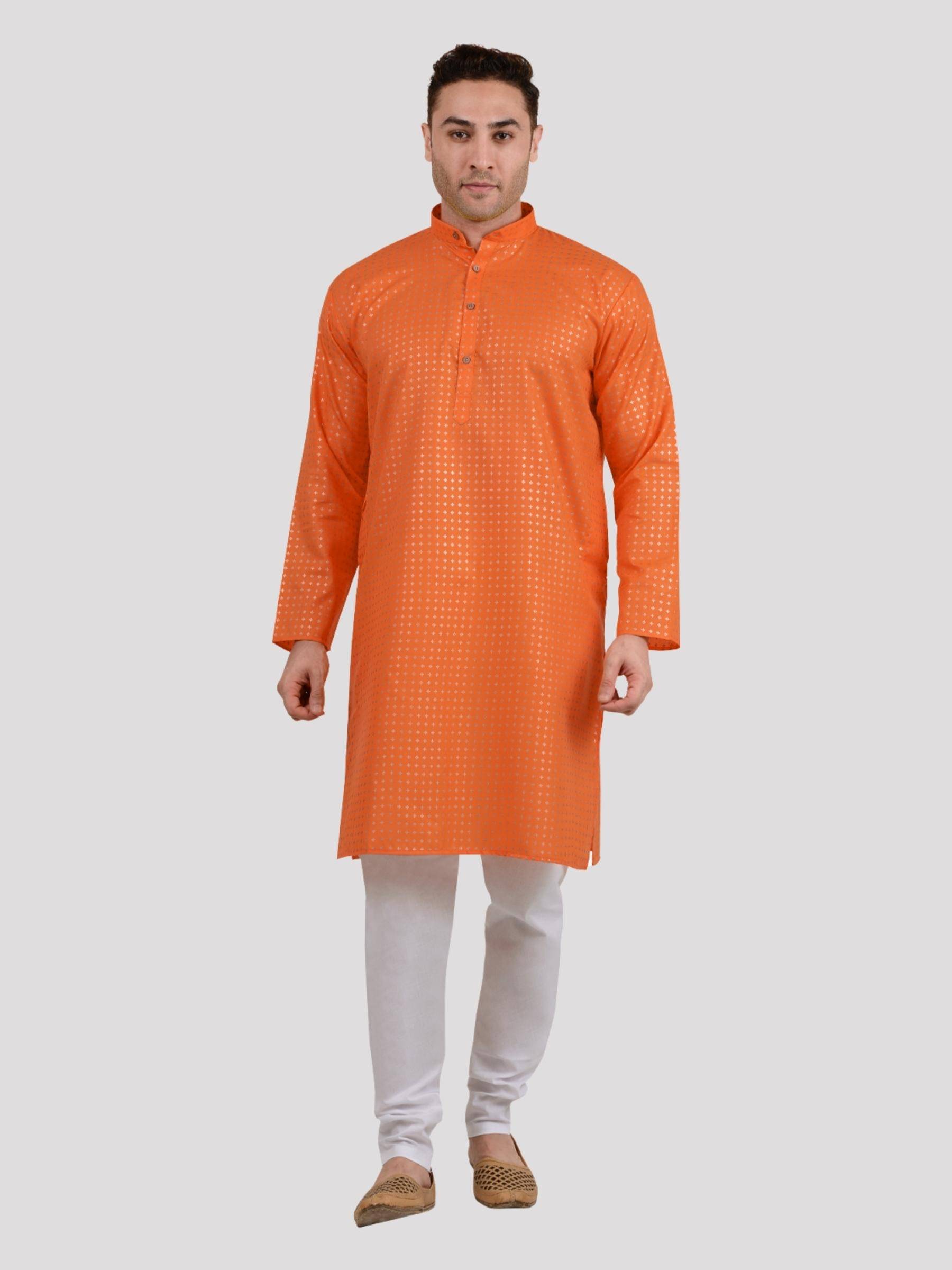     			Maharaja - Orange Viscose Regular Fit Men's Kurta Pyjama Set ( Pack of 1 )