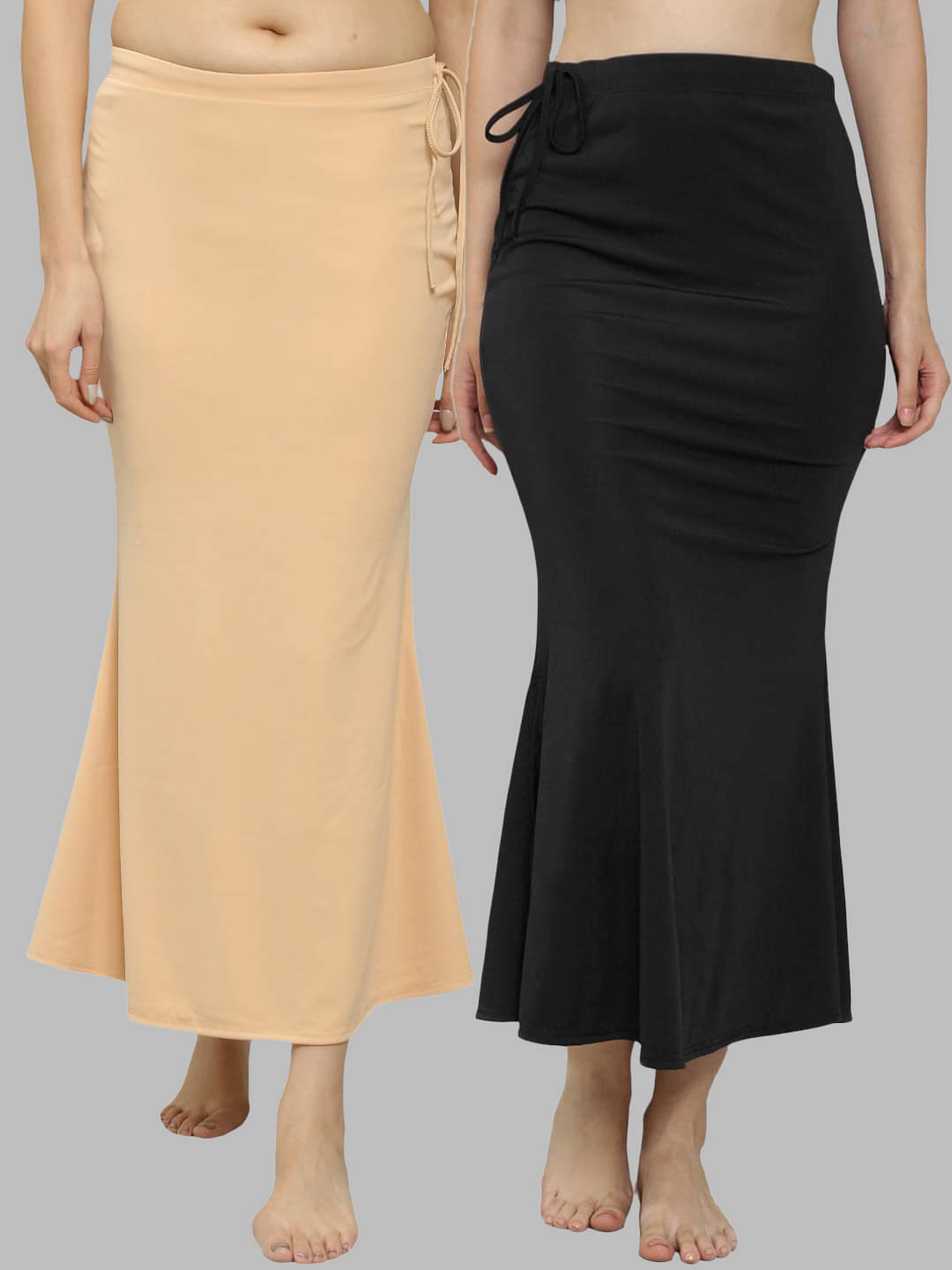     			N-Gal Multicoloured Lycra Petticoat - Pack of 2