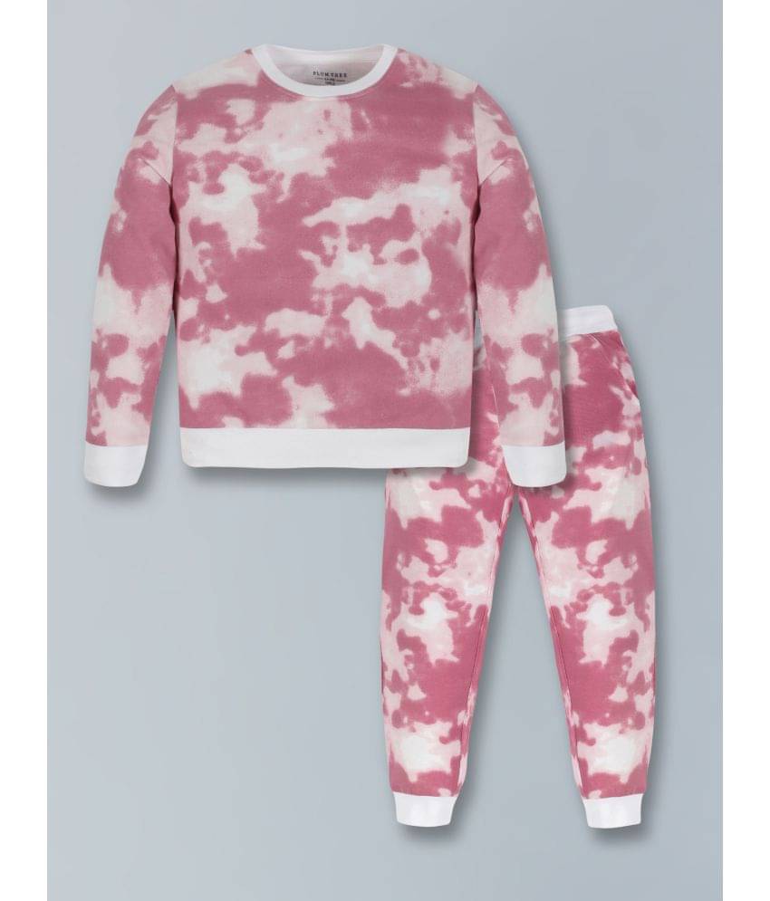 PLUM TREE Pack of 1 Girls Cotton Blend Sweatshirt With Joggers ( Pink ) PLUM TREE Pack of 1 Girls Cotton Blend Sweatshirt With Joggers ( Pink )