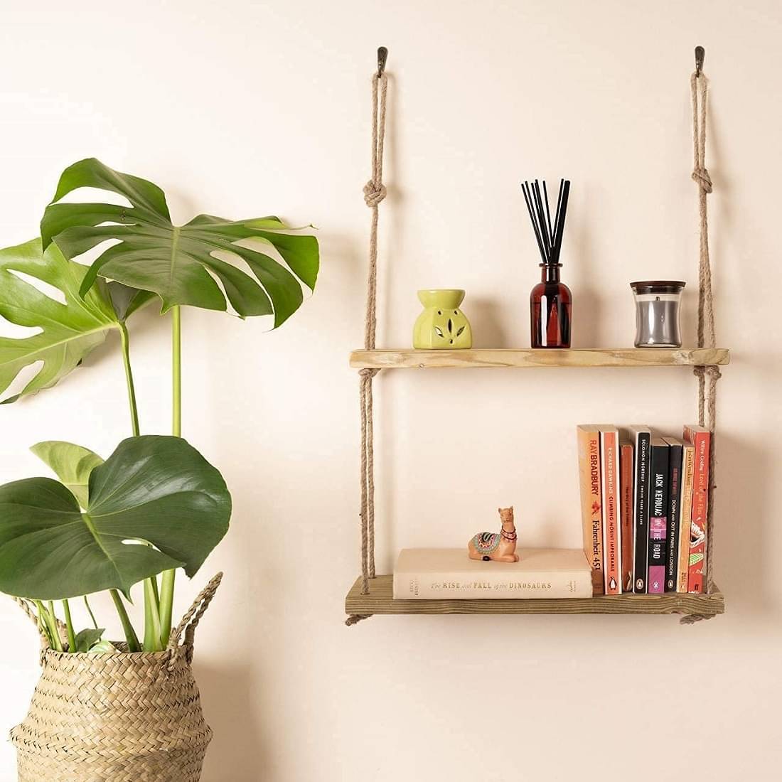     			RAMDEV ENTERPRISE Floating Shelves Multicolour Wood - Pack of 1