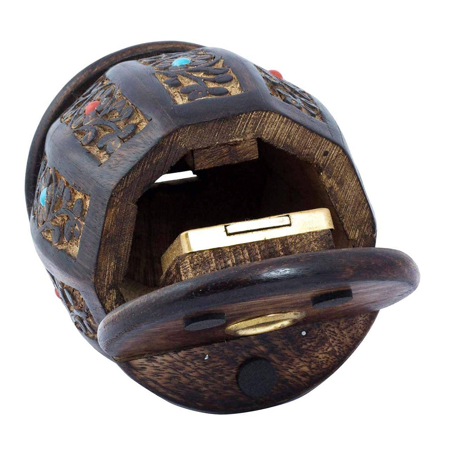     			SWH - Wood Brown Piggy Bank ( Pack of 1 )