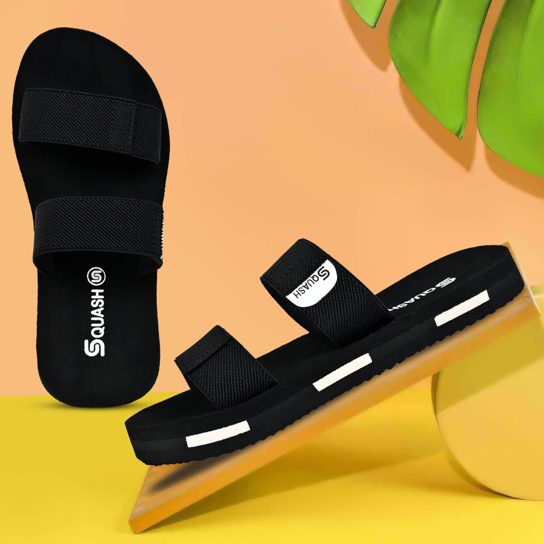 Squash - Black Men's Slide Flip Flop