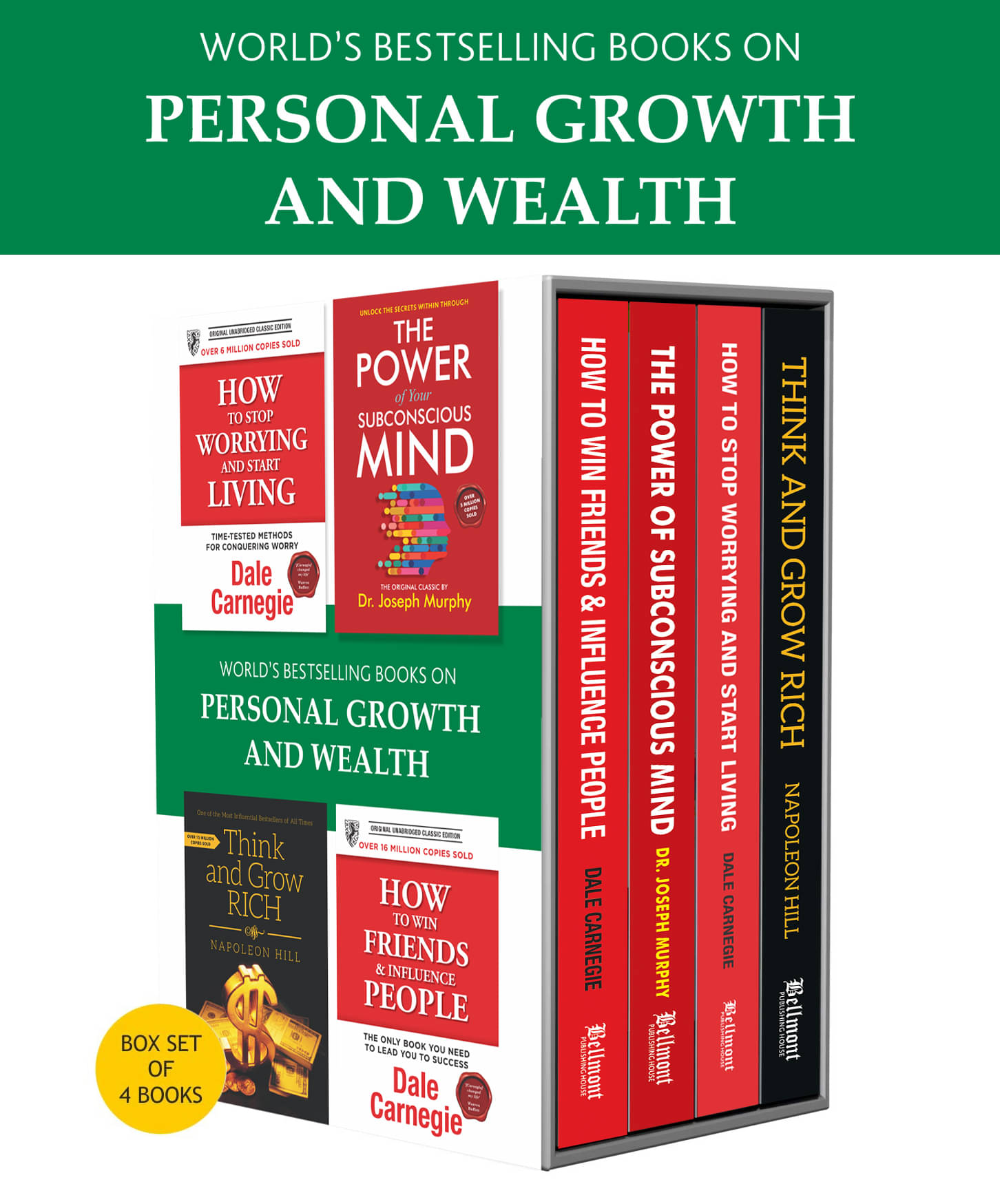     			World’s Bestselling Books on Personal Growth & Wealth (Premium Edition, Set of 4 Books)