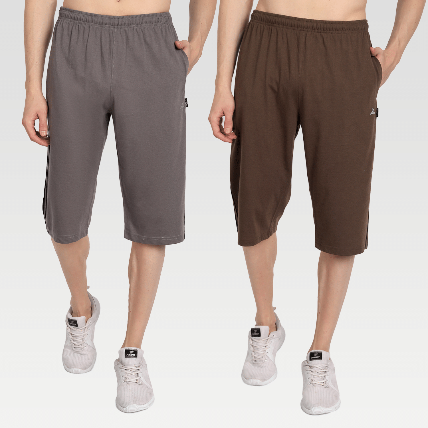     			Zeffit - Multi Cotton Blend Men's Three-Fourths ( Pack of 2 )
