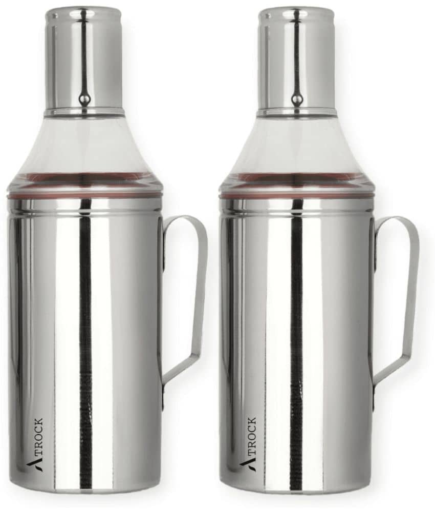 ATROCK - Steel Silver Oil Container ( Set of 2 )