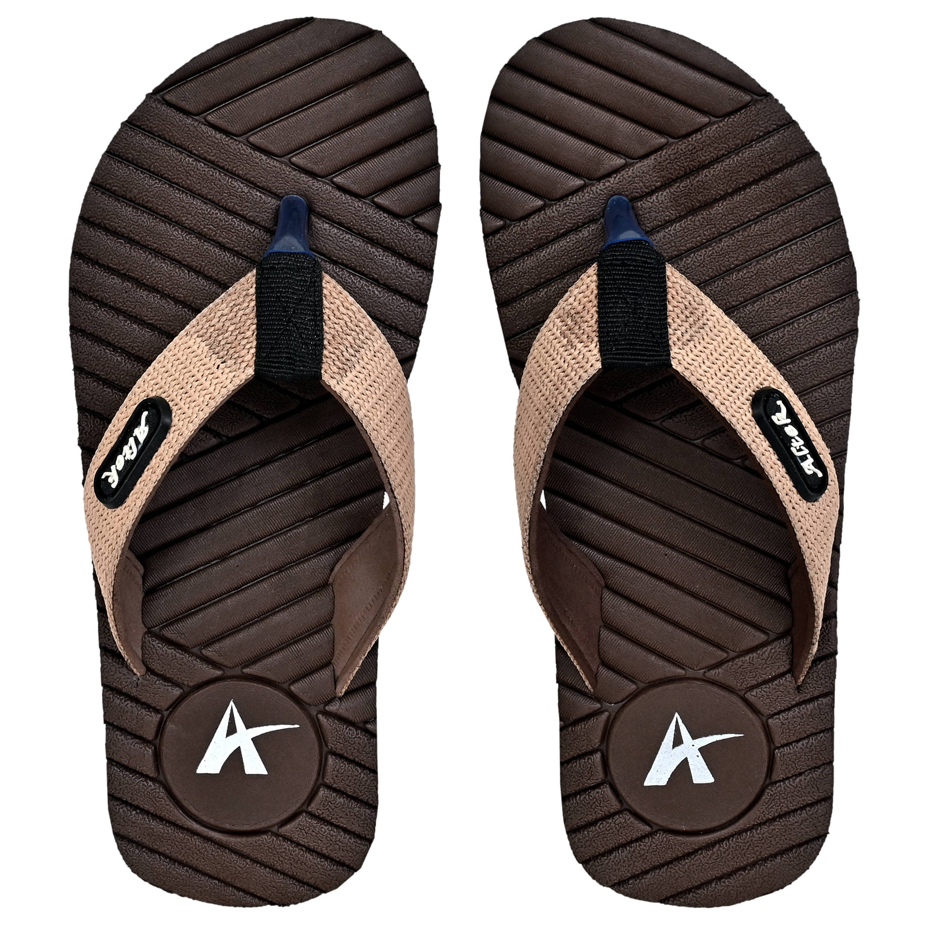     			Altek - Brown Men's Thong Flip Flop