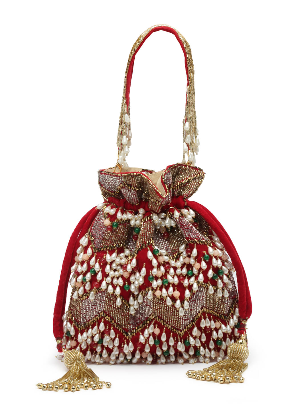     			Anekaant - Red Velvet Potli