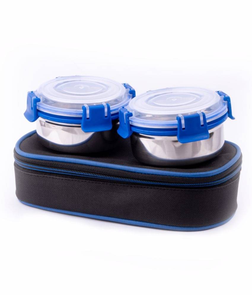 BOWLMAN - Stainless Steel Lunch Box 2 - Container ( Pack of 1 ) BOWLMAN - Stainless Steel Lunch Box 2 - Container ( Pack of 1 )