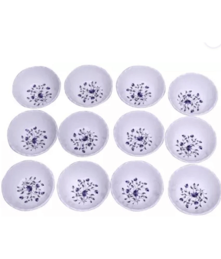     			Carnival - M-501 round bowl 12 pcs White Melamine Dinner Set ( Pack of 12 )