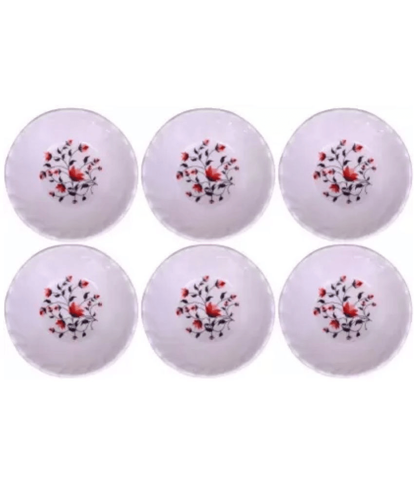     			Carnival - M-503 round bowl set 6 pcs White Melamine Dinner Set ( Pack of 6 )