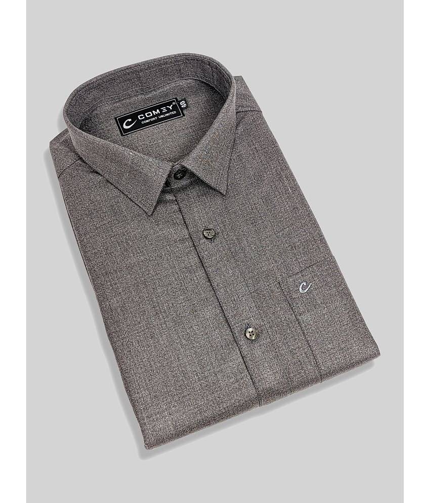 Comey Cotton Blend Regular Fit Full Sleeves Men's Formal Shirt - Brown ( Pack of 1 )