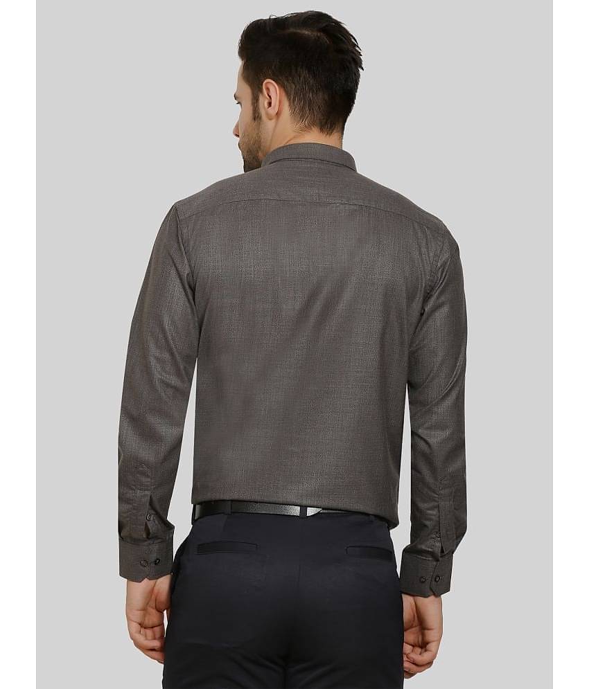 Comey Cotton Blend Regular Fit Full Sleeves Men's Formal Shirt - Brown ( Pack of 1 )