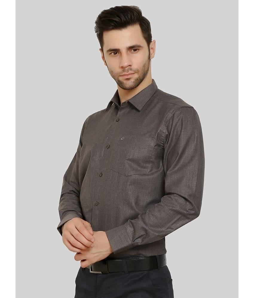 Comey Cotton Blend Regular Fit Full Sleeves Men's Formal Shirt - Brown ( Pack of 1 )