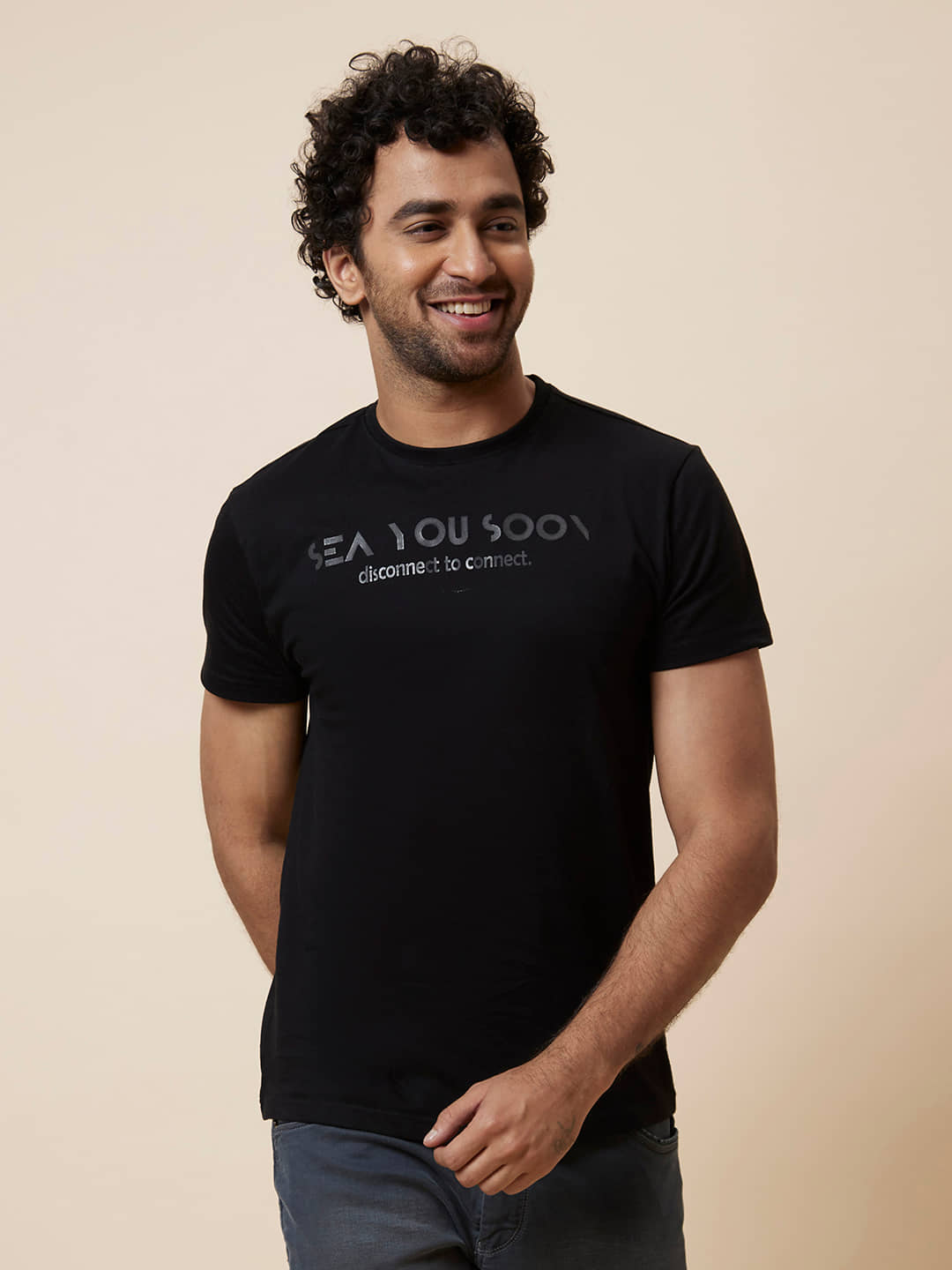 Globus - Black Cotton Regular Fit Men's T-Shirt ( Pack of 1 )