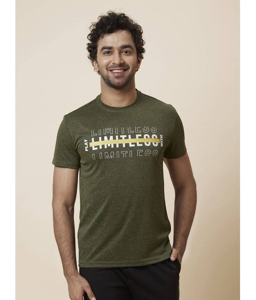     			Globus - Olive Cotton Regular Fit Men's T-Shirt ( Pack of 1 )