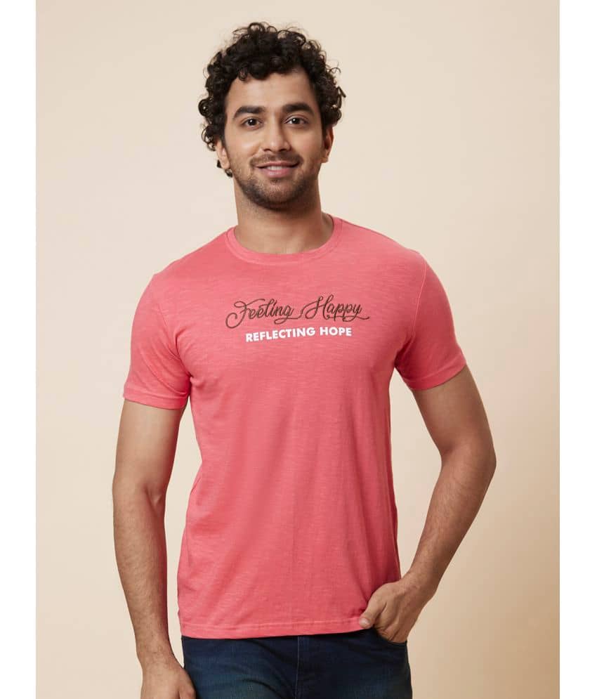 Globus - Pink Cotton Regular Fit Men's T-Shirt ( Pack of 1 )