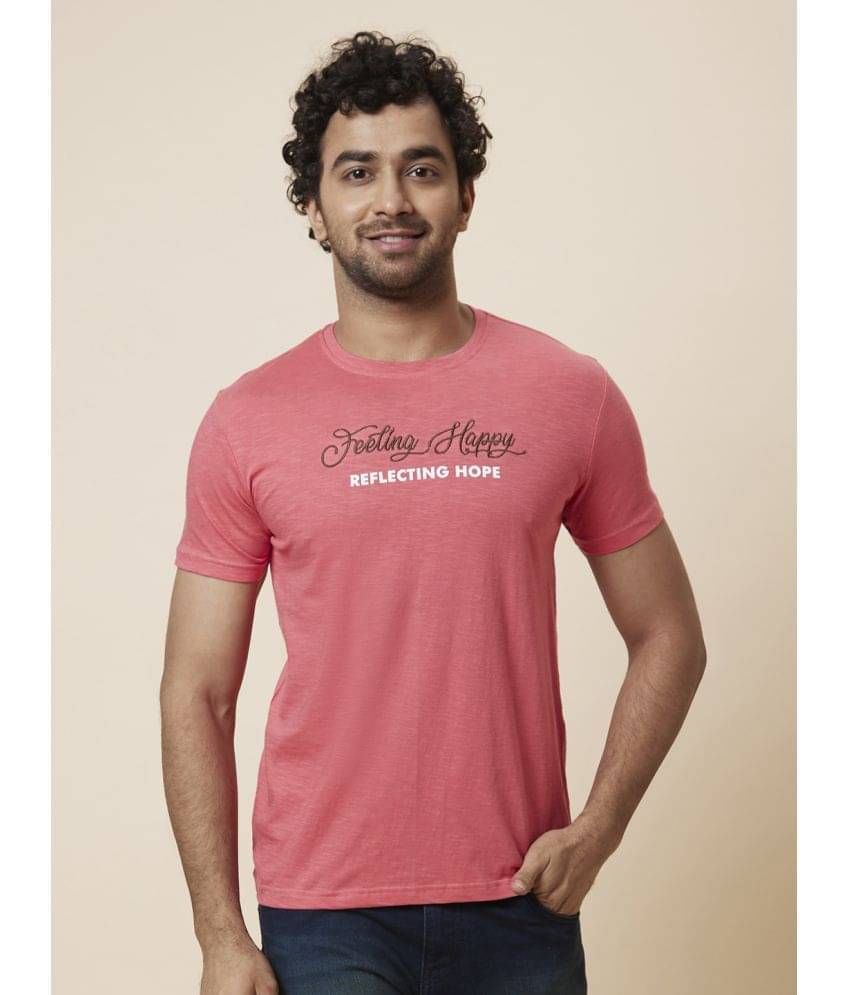 Globus - Pink Cotton Regular Fit Men's T-Shirt ( Pack of 1 ) Globus - Pink Cotton Regular Fit Men's T-Shirt ( Pack of 1 )