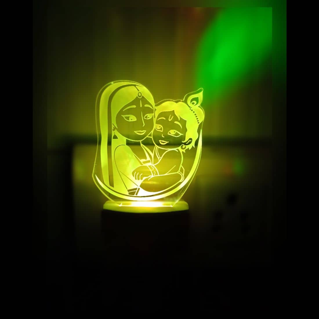 DIONA Night lamp Yashoda Krishna for Bedroom, Kids Room, Temple, Festival Gifts