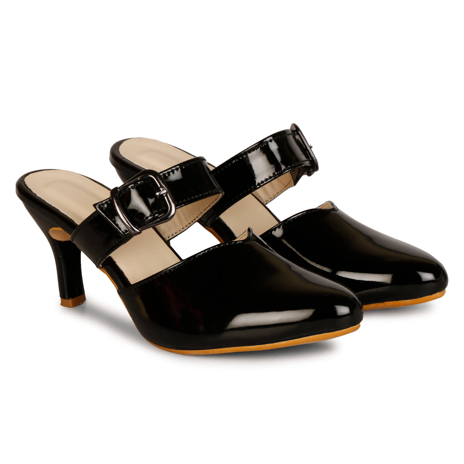     			Ishransh - Black Women's Mules Heels