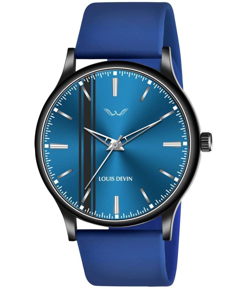     			LOUIS DEVIN - Blue Silicon Analog Men's Watch