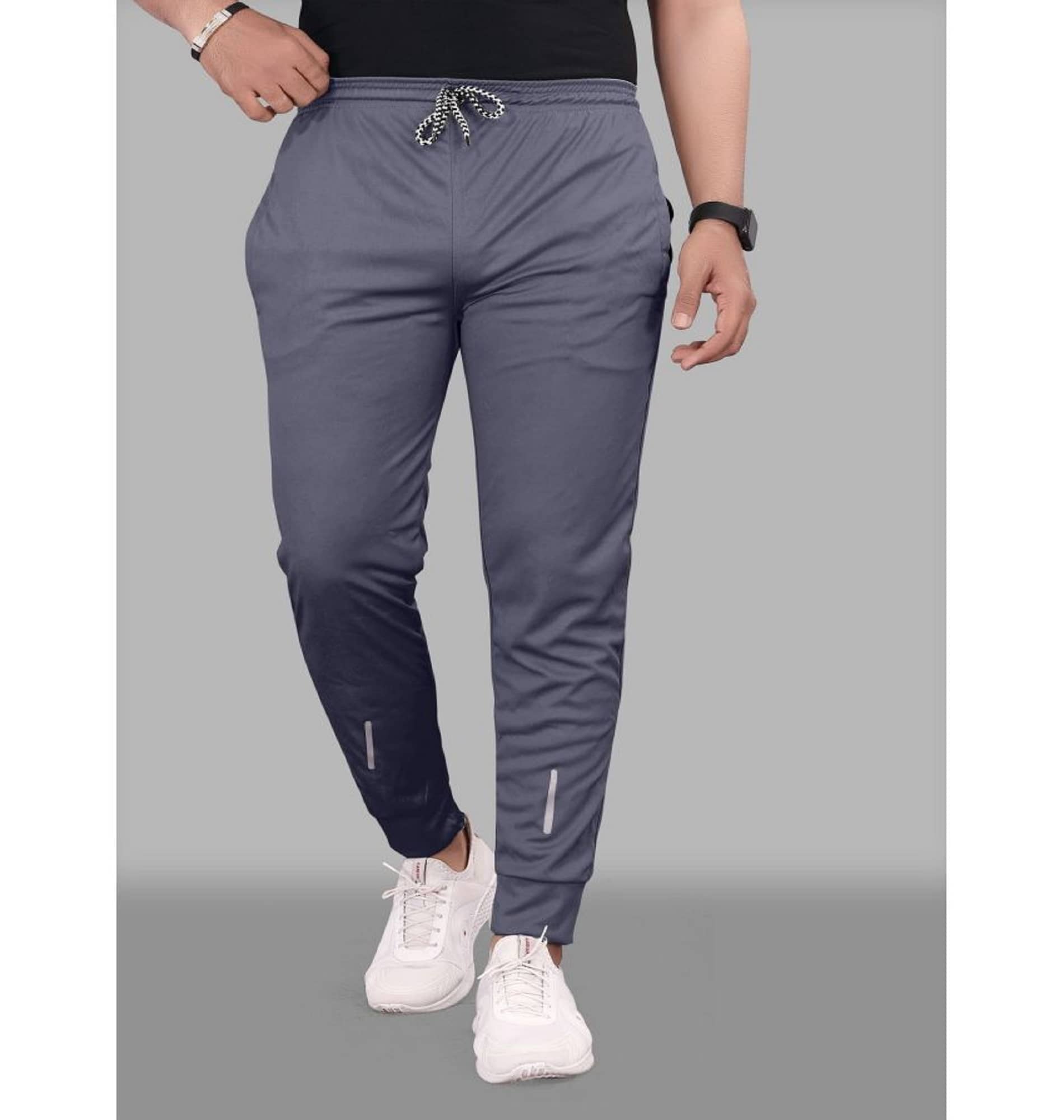 Leavess - Grey Polyester Men's Trackpants ( Pack of 1 ) - Track Pants | Buy online on ZillyBuy