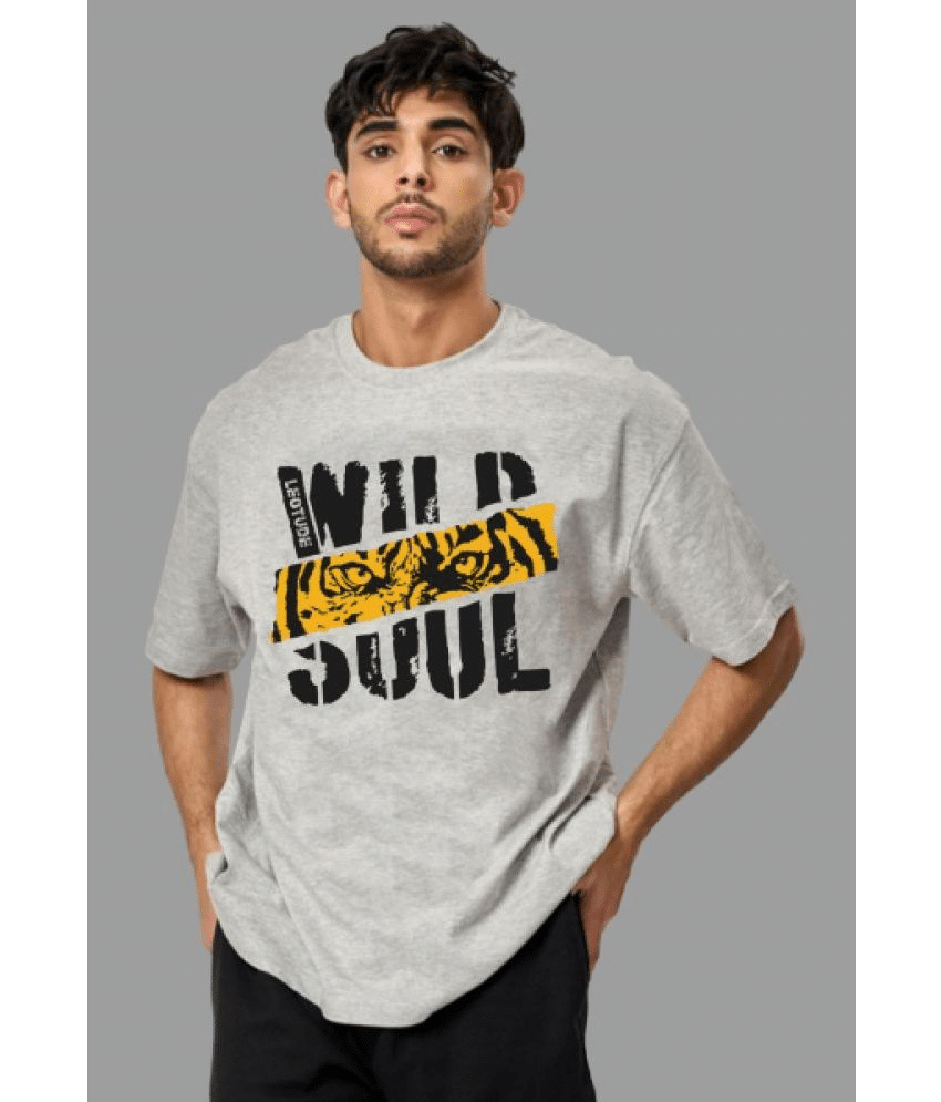 Leotude Pack of 1 Cotton Blend Oversized Fit Men's T-Shirt ( Multicolor ) Leotude Pack of 1 Cotton Blend Oversized Fit Men's T-Shirt ( Multicolor )