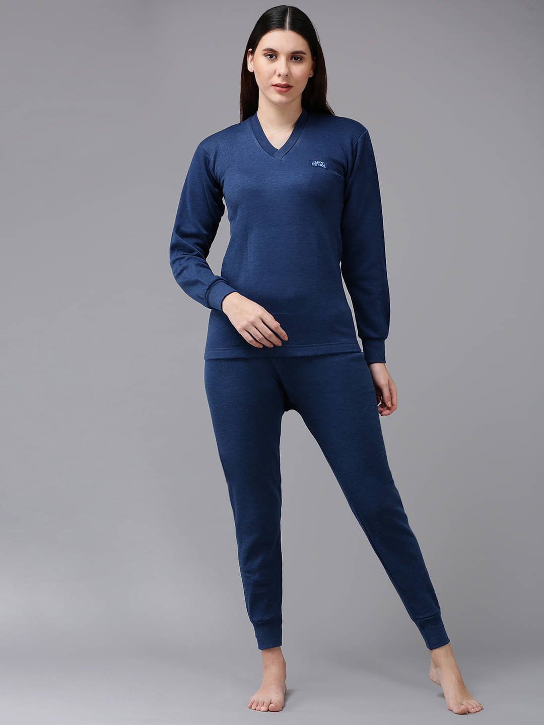     			Lux Cottswool Cotton Blend Thermal Sets - Blue Pack of 1