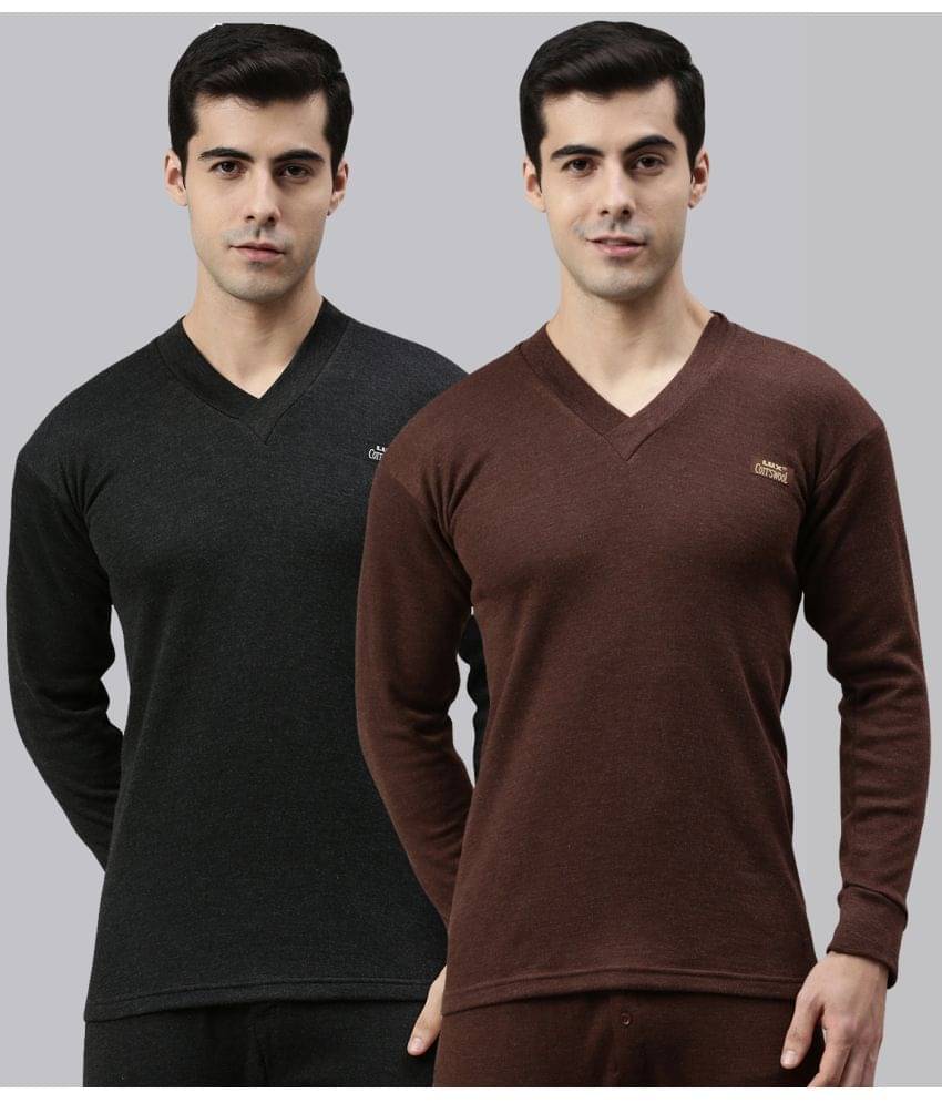 Lux Cottswool Pack of 2 Cotton Blend Thermal Tops For Men's ( Multicolor )     			Lux Cottswool Pack of 2 Cotton Blend Thermal Tops For Men's ( Multicolor )