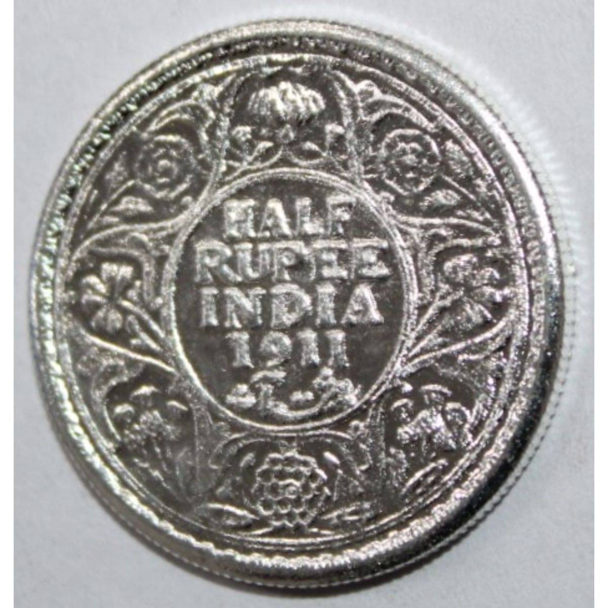 Luxury - **RARE** 1911 Half Rupee - King George V British India Silverplated Fancy Coin - Don't Miss Out Numismatic Coins Luxury - **RARE** 1911 Half Rupee - King George V British India Silverplated Fancy Coin - Don't Miss Out Numismatic Coins