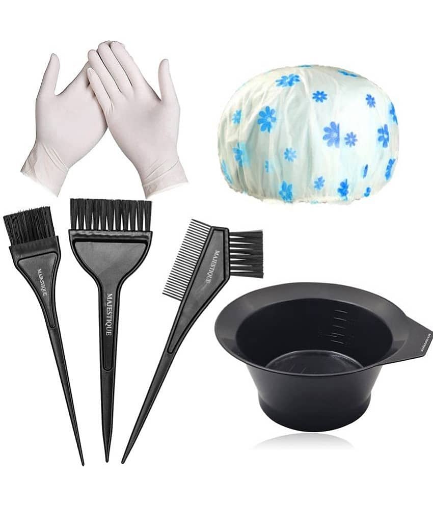 Majestique Dye Brush and Bowl Set for Hair Dyeing and Bleaching for Women and Men - Pack of 6 - Jewellery Sets | Buy online on ZillyBuy