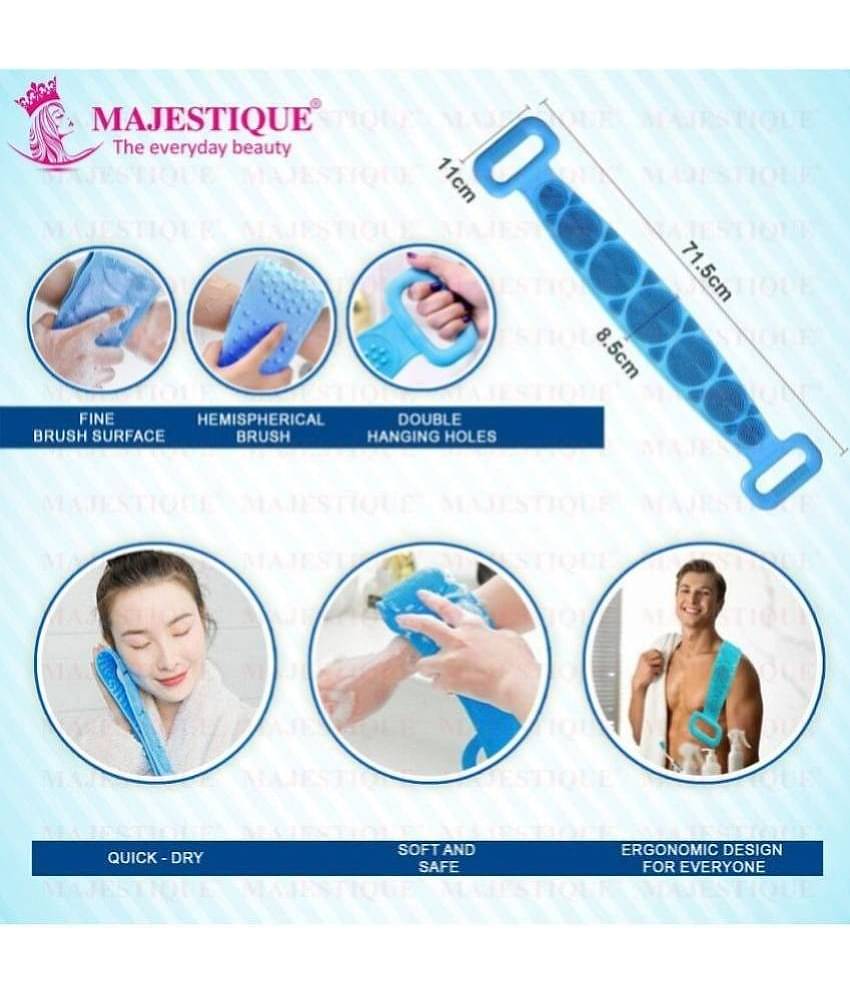 Majestique Silicone Bath and Body Brush Belt, Easy to a Clean (Multicolor)