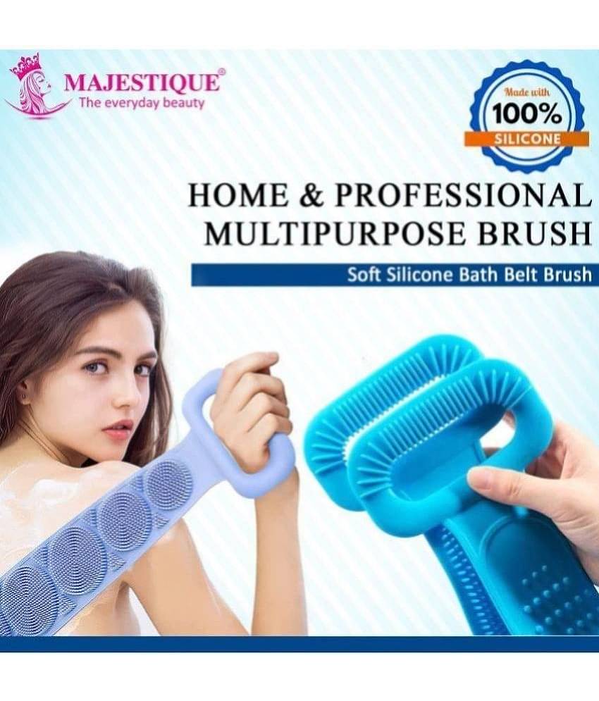 Majestique Silicone Bath and Body Brush Belt, Easy to a Clean (Multicolor)