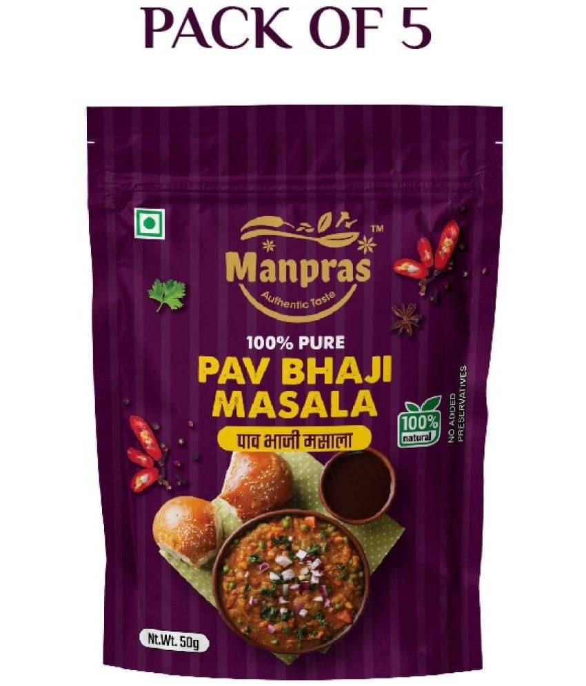     			MANPRAS PAVBHAJI MASALA 50GM [ PACK OF 5 ] Masala 50 gm