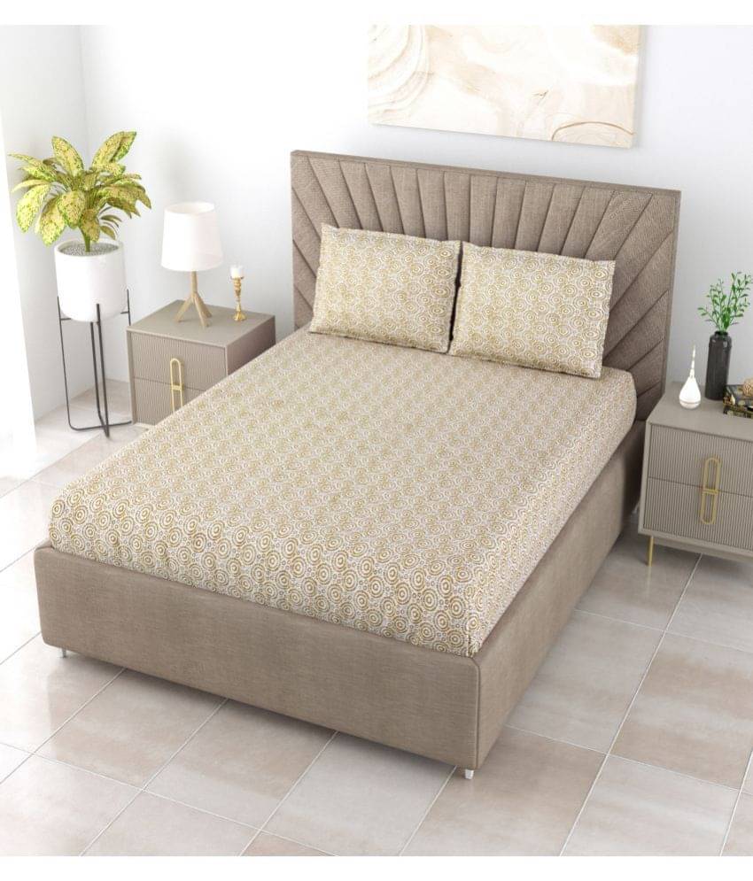 Mista Decor Cotton King Bedsheet ( Beige ) Mista Decor Cotton King Bedsheet ( Beige )
