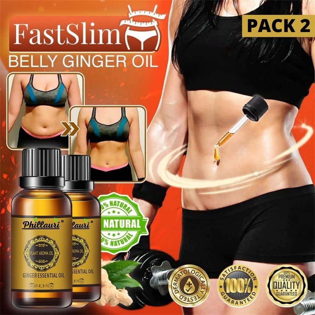Phillauri Fat Loss Ginger Weight Loss Oil For Men & Women Shaping & Firming Oil 60 mL Pack of 2