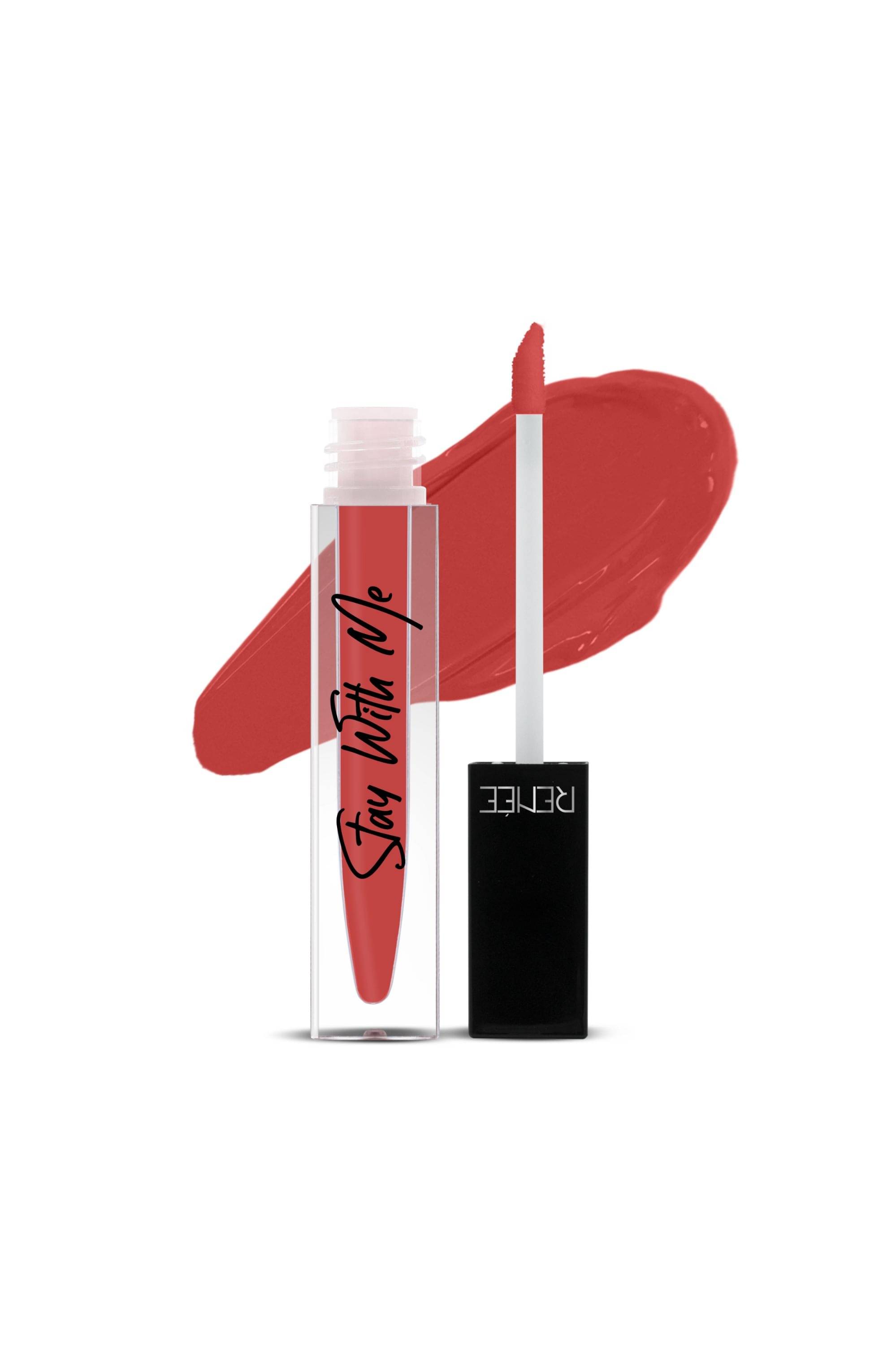 RENEE Stay With Me Matte Lip Color - Slay With Salmon, Water & Smudge Proof, 5ML RENEE Stay With Me Matte Lip Color - Slay With Salmon, Water & Smudge Proof, 5ML