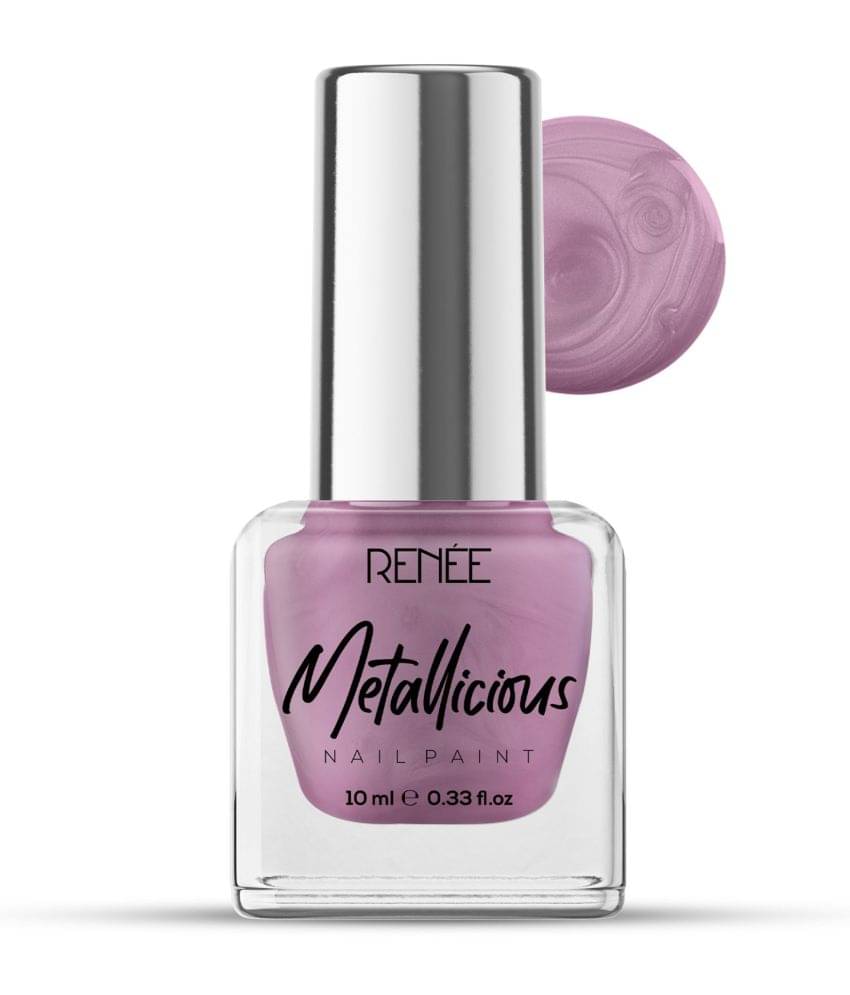     			RENEE Metallicious Nail Paint Tea Rose, Quick Dry, Chip Resistant (Tea Rose,10 ml)