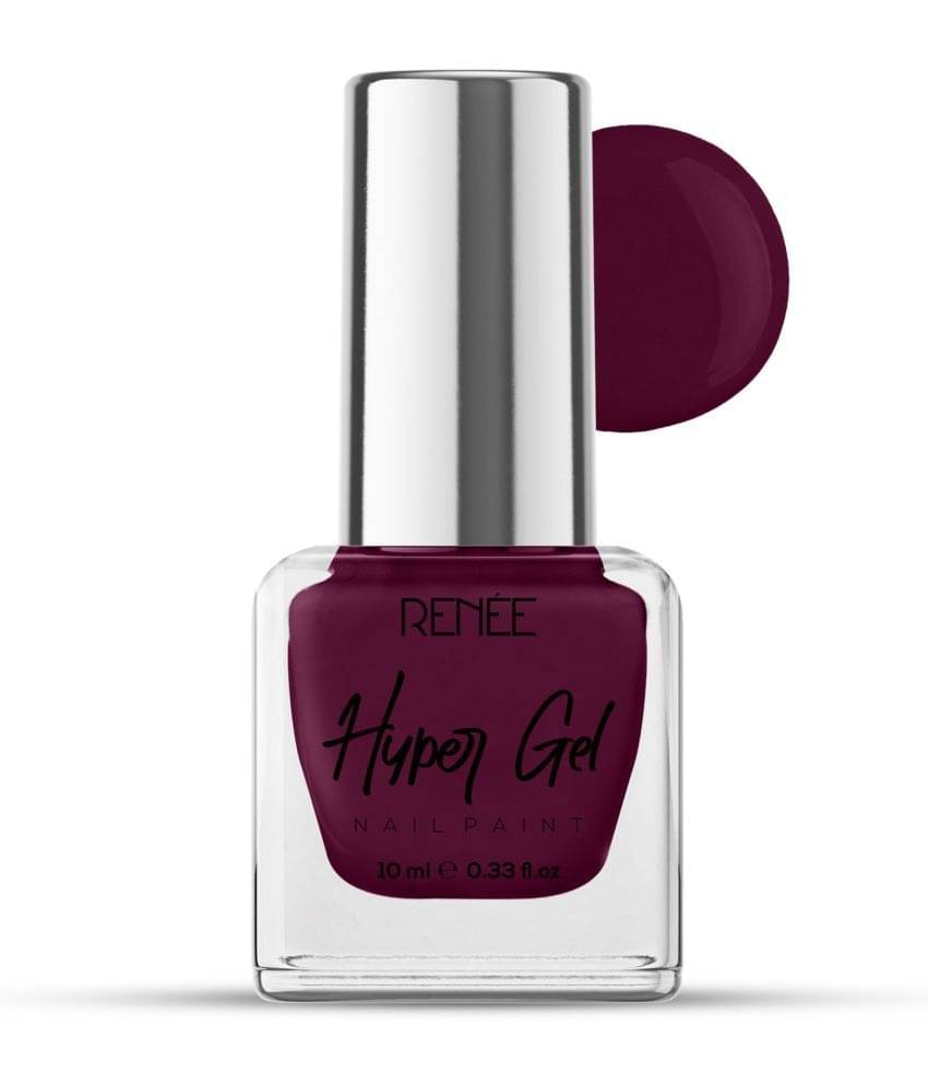     			RENEE Hyper Gel Nail Paint French Plum, Quick Dry, Glossy, Chip Resistant, (French Plum,10ml)
