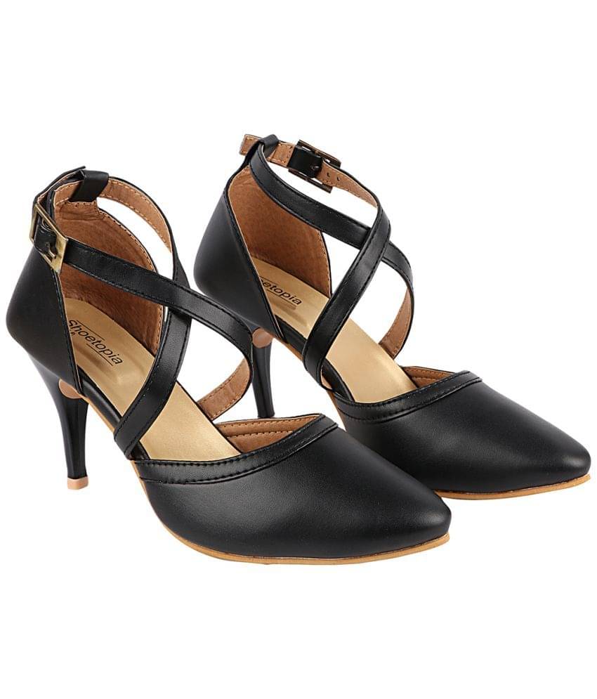     			Shoetopia - Black Women's Sandal Heels