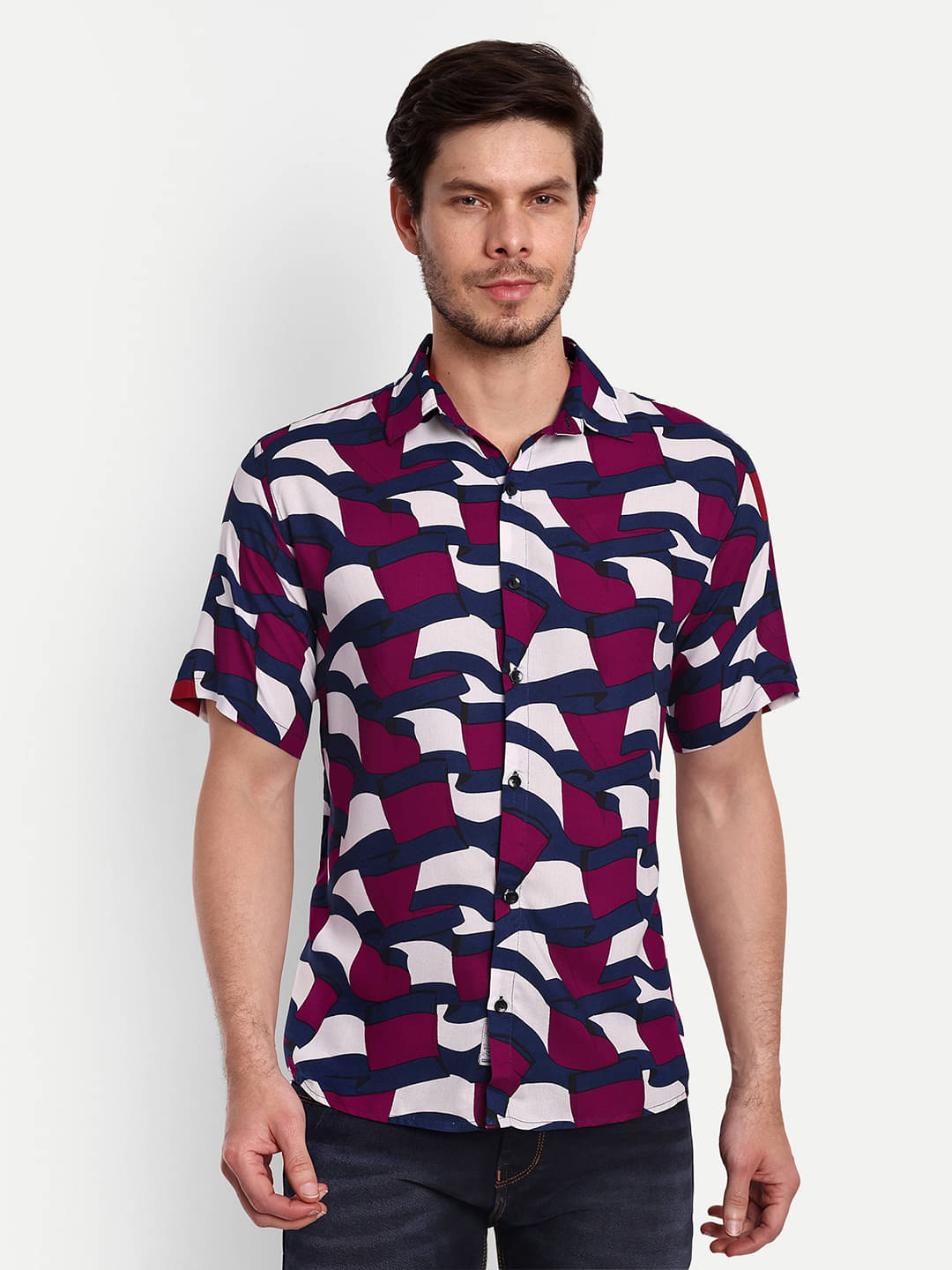 TrendiVastra - Purple Viscose Regular Fit Men's Casual Shirt ( Pack of 1 )     			TrendiVastra - Purple Viscose Regular Fit Men's Casual Shirt ( Pack of 1 )