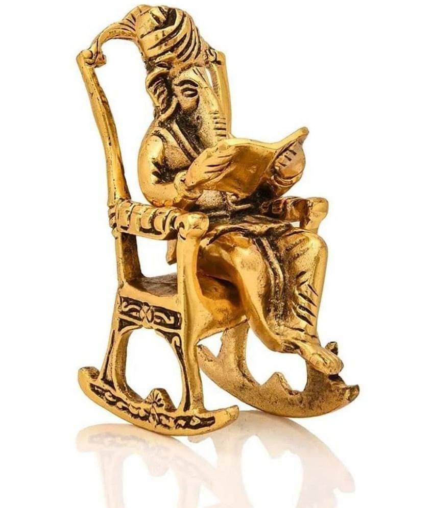     			VARKAUS - Brass Lord Ganesha Idol ( 15 cm )